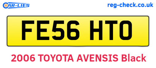 FE56HTO are the vehicle registration plates.