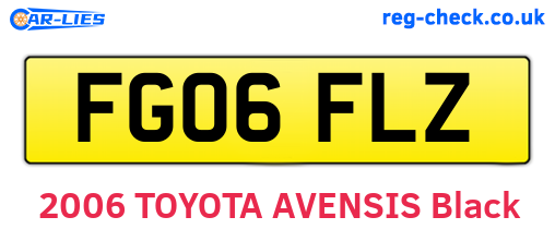 FG06FLZ are the vehicle registration plates.