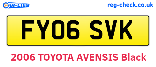 FY06SVK are the vehicle registration plates.