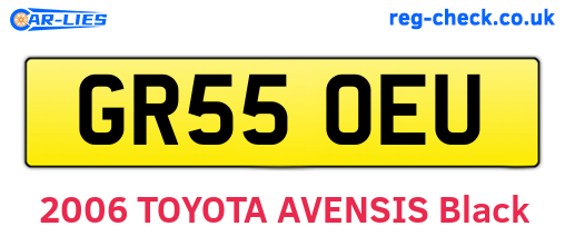 GR55OEU are the vehicle registration plates.