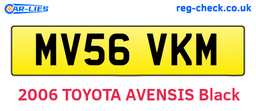 MV56VKM are the vehicle registration plates.