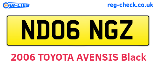 ND06NGZ are the vehicle registration plates.