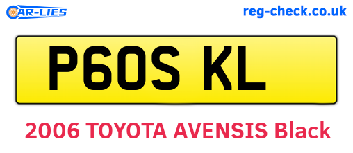 P60SKL are the vehicle registration plates.