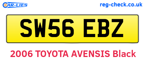 SW56EBZ are the vehicle registration plates.