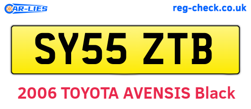SY55ZTB are the vehicle registration plates.