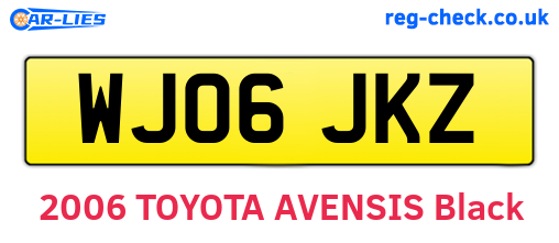 WJ06JKZ are the vehicle registration plates.