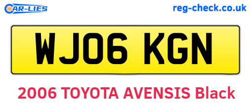 WJ06KGN are the vehicle registration plates.
