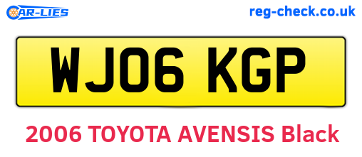 WJ06KGP are the vehicle registration plates.