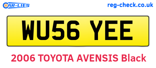 WU56YEE are the vehicle registration plates.