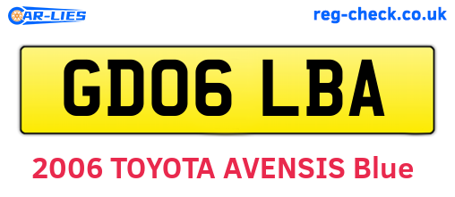 GD06LBA are the vehicle registration plates.