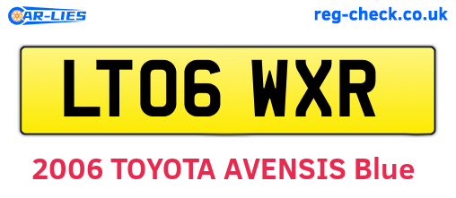 LT06WXR are the vehicle registration plates.