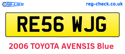 RE56WJG are the vehicle registration plates.