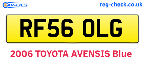 RF56OLG are the vehicle registration plates.