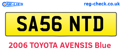 SA56NTD are the vehicle registration plates.