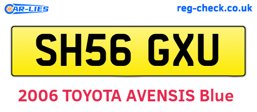 SH56GXU are the vehicle registration plates.