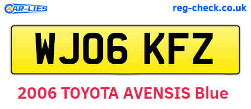 WJ06KFZ are the vehicle registration plates.