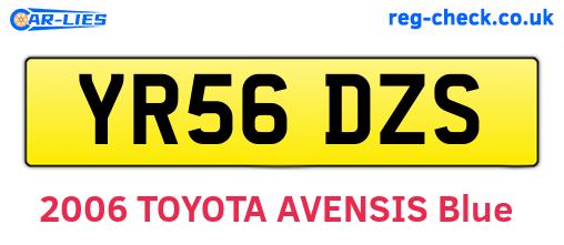YR56DZS are the vehicle registration plates.