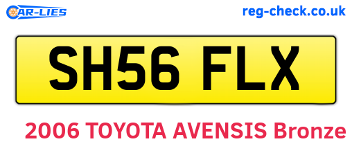 SH56FLX are the vehicle registration plates.