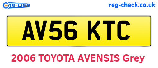 AV56KTC are the vehicle registration plates.