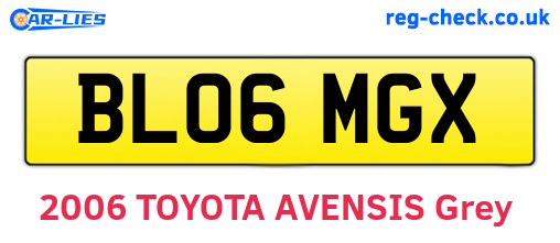 BL06MGX are the vehicle registration plates.