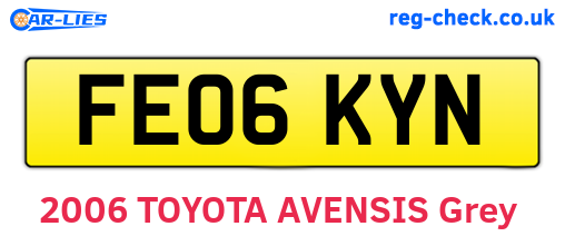 FE06KYN are the vehicle registration plates.