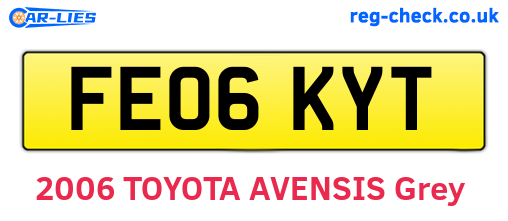 FE06KYT are the vehicle registration plates.