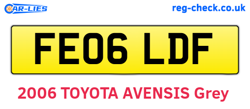 FE06LDF are the vehicle registration plates.