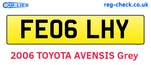 FE06LHY are the vehicle registration plates.