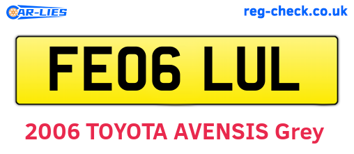 FE06LUL are the vehicle registration plates.