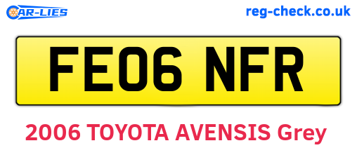 FE06NFR are the vehicle registration plates.