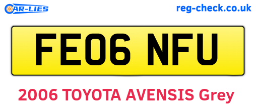 FE06NFU are the vehicle registration plates.