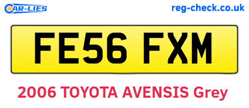 FE56FXM are the vehicle registration plates.