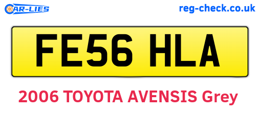 FE56HLA are the vehicle registration plates.