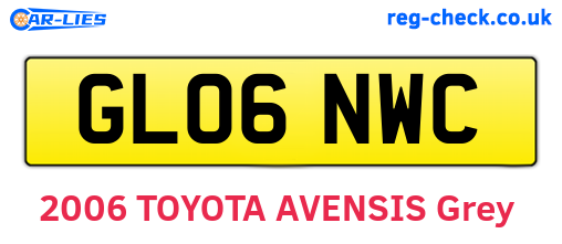 GL06NWC are the vehicle registration plates.