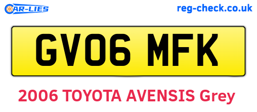 GV06MFK are the vehicle registration plates.