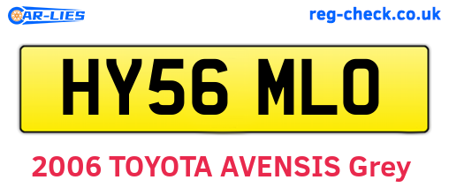 HY56MLO are the vehicle registration plates.