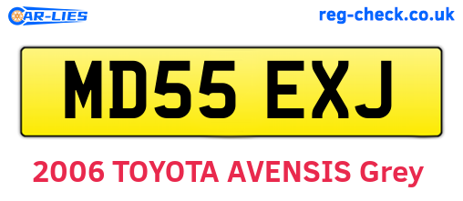 MD55EXJ are the vehicle registration plates.