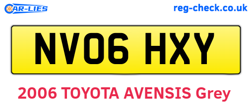 NV06HXY are the vehicle registration plates.