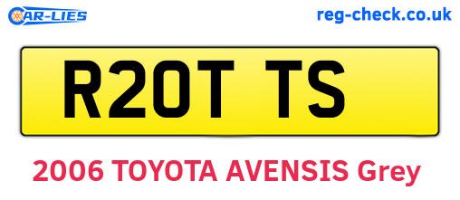 R20TTS are the vehicle registration plates.