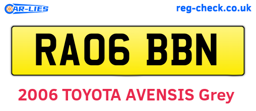 RA06BBN are the vehicle registration plates.