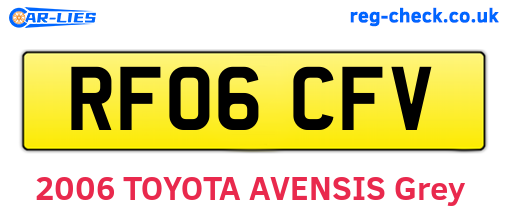 RF06CFV are the vehicle registration plates.