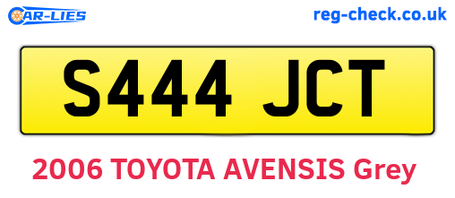 S444JCT are the vehicle registration plates.