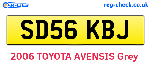 SD56KBJ are the vehicle registration plates.
