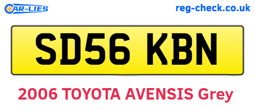 SD56KBN are the vehicle registration plates.