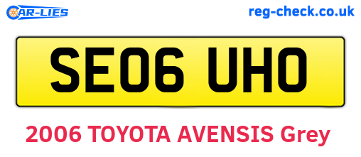 SE06UHO are the vehicle registration plates.