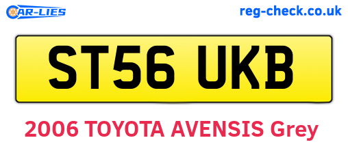 ST56UKB are the vehicle registration plates.