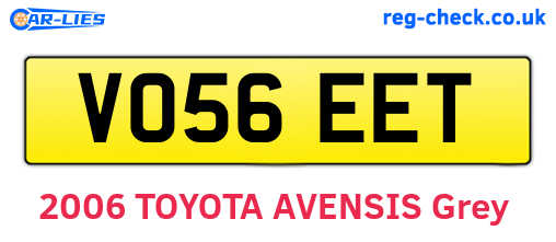 VO56EET are the vehicle registration plates.