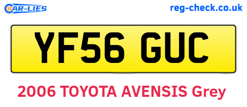YF56GUC are the vehicle registration plates.