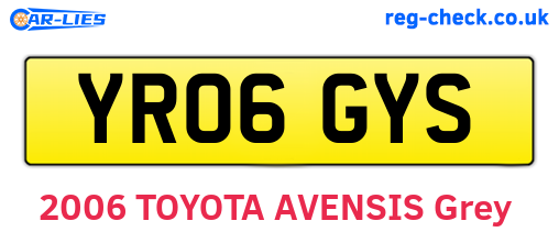 YR06GYS are the vehicle registration plates.