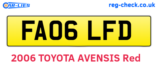 FA06LFD are the vehicle registration plates.
